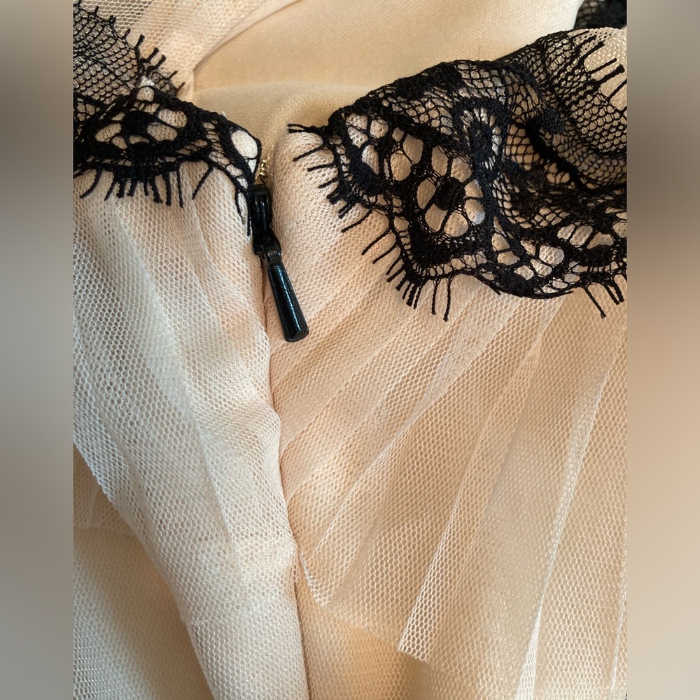 Max & Cleo One Shoulder Pleated Dress with Lace sz 6 - Picture 9 of 13